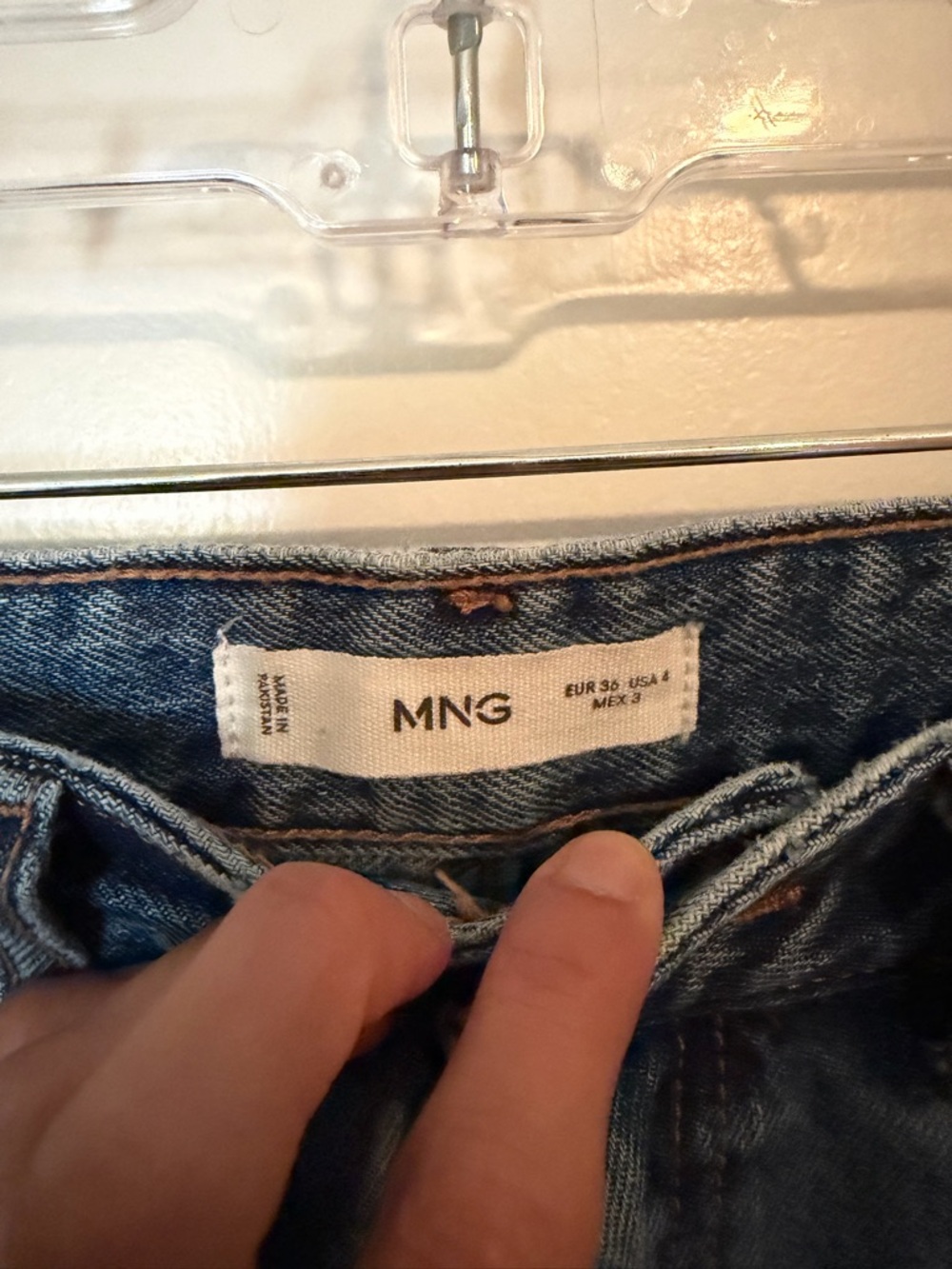Mango Denim Bermuda Shorts with Frayed Hem - Picture 9 of 12